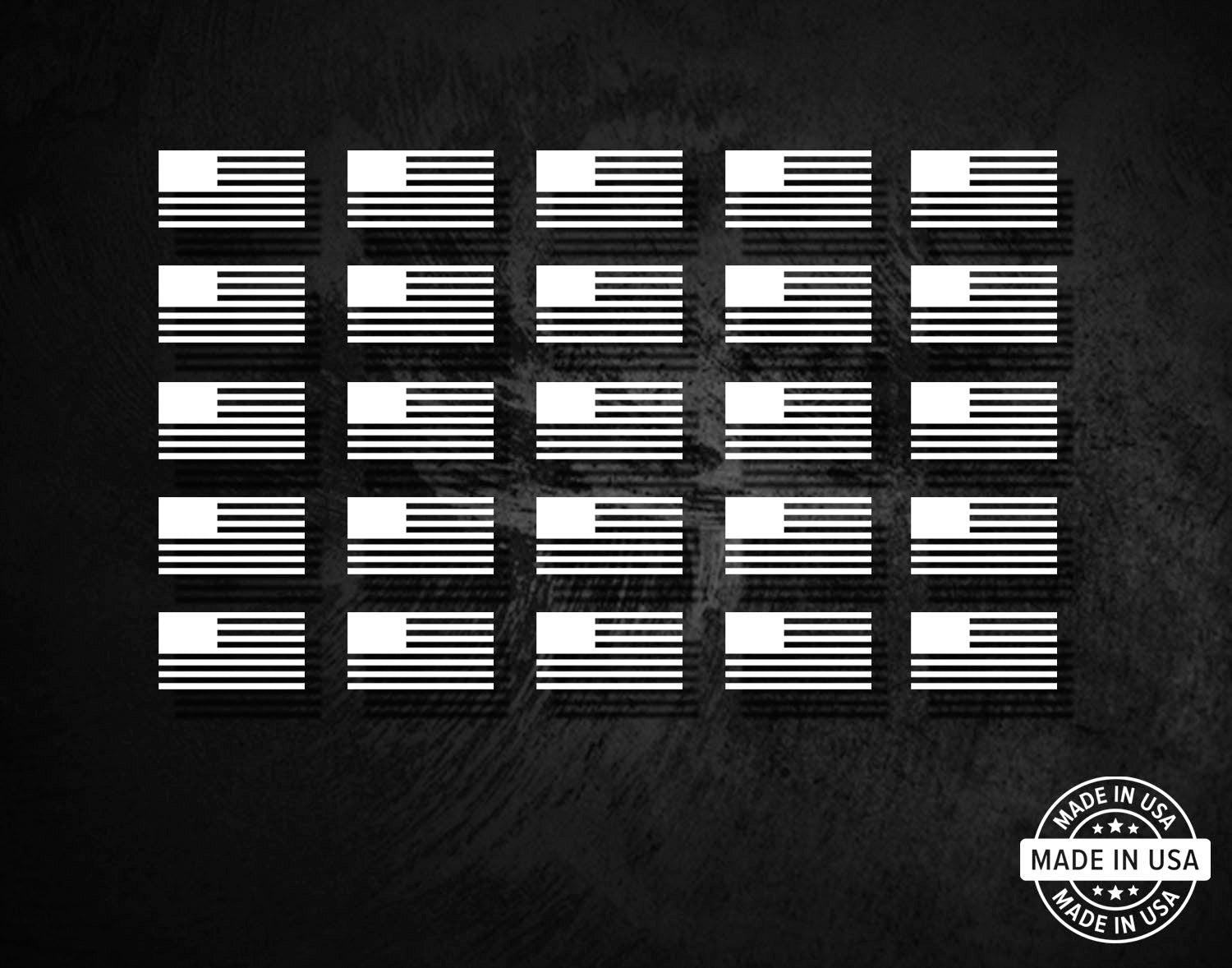 Mini Solid American Flag Decals - 25 Pack