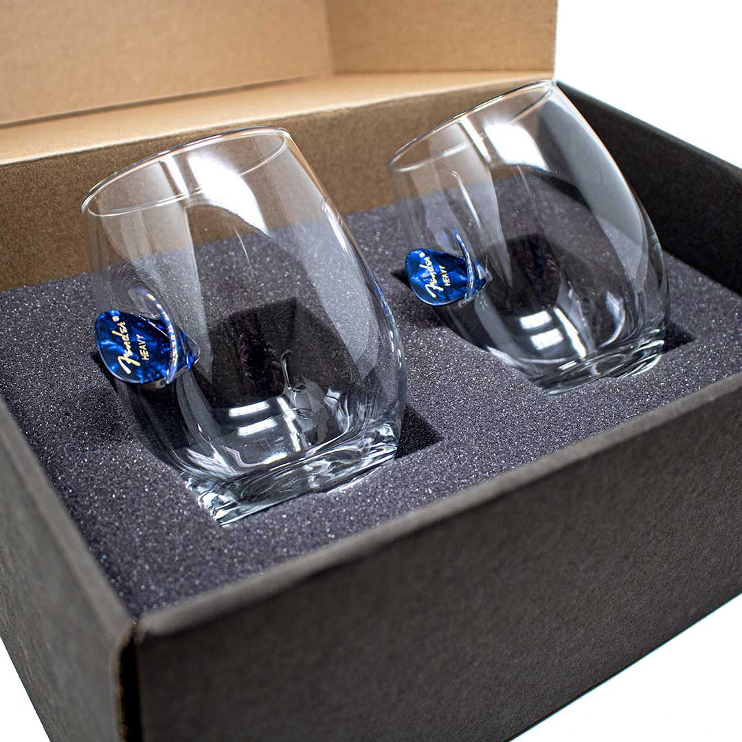 BenShot - Guitar Pick Wine Glasses 15oz - GIFT SET OF 2