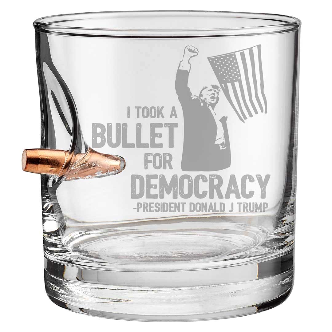 Bulletproof Trump Whiskey Glasses (4 Design Options)