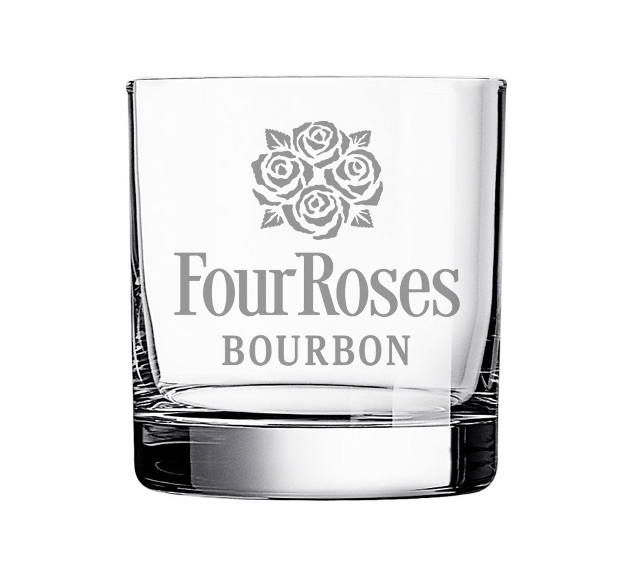 Four Roses Bourbon Whiskey Rocks Glass - 11oz