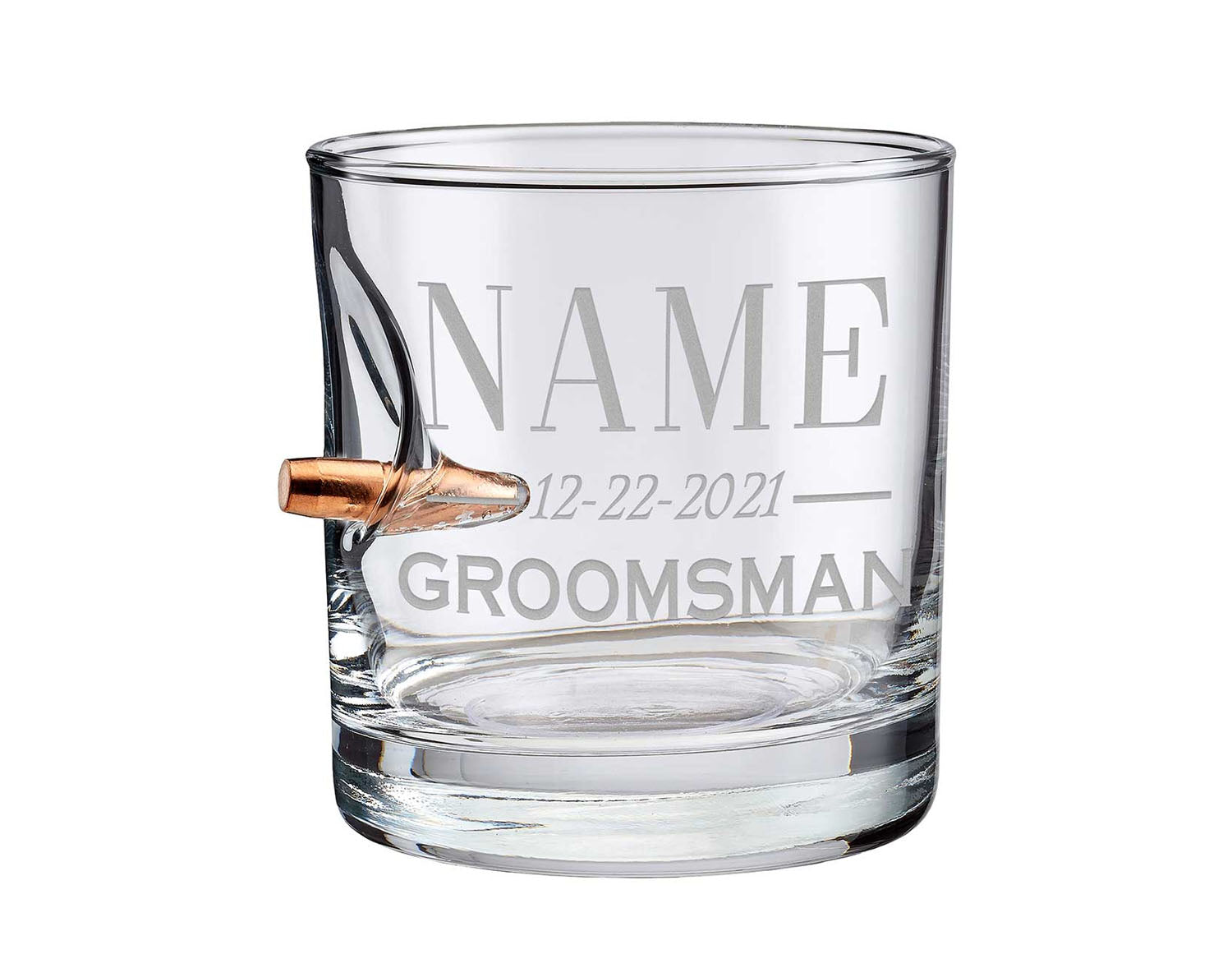BenShot - Groomsman Etched Rocks Glass - 11oz
