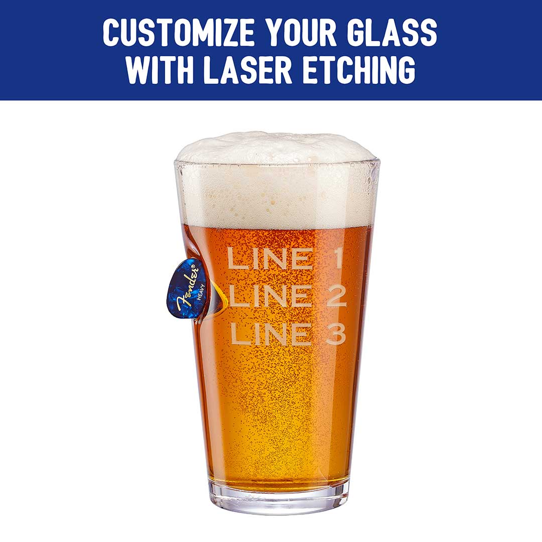 BenShot - Guitar Pick Pint Glass - 16oz