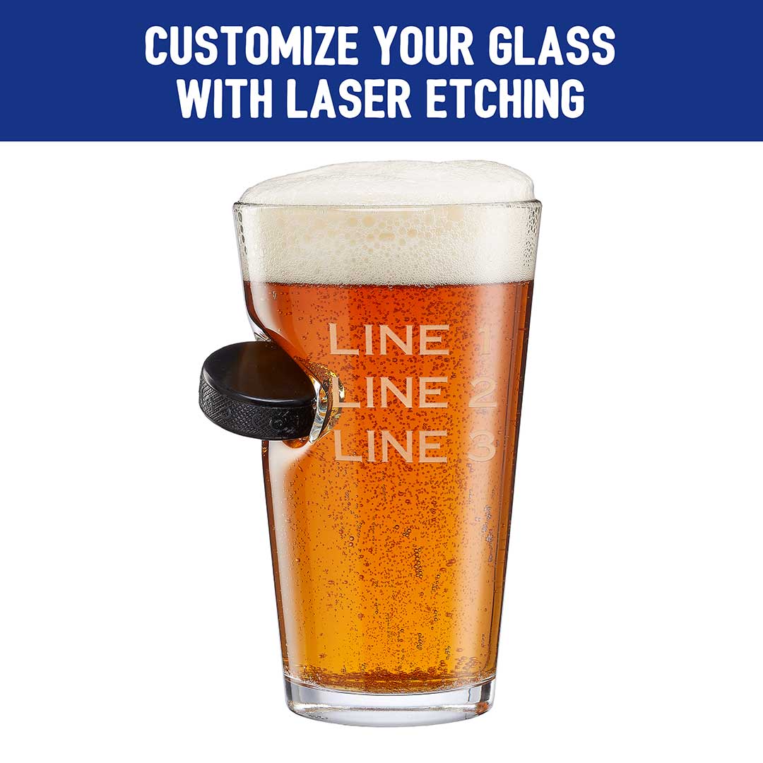 BenShot - Hockey Puck Pint Glass - 16oz