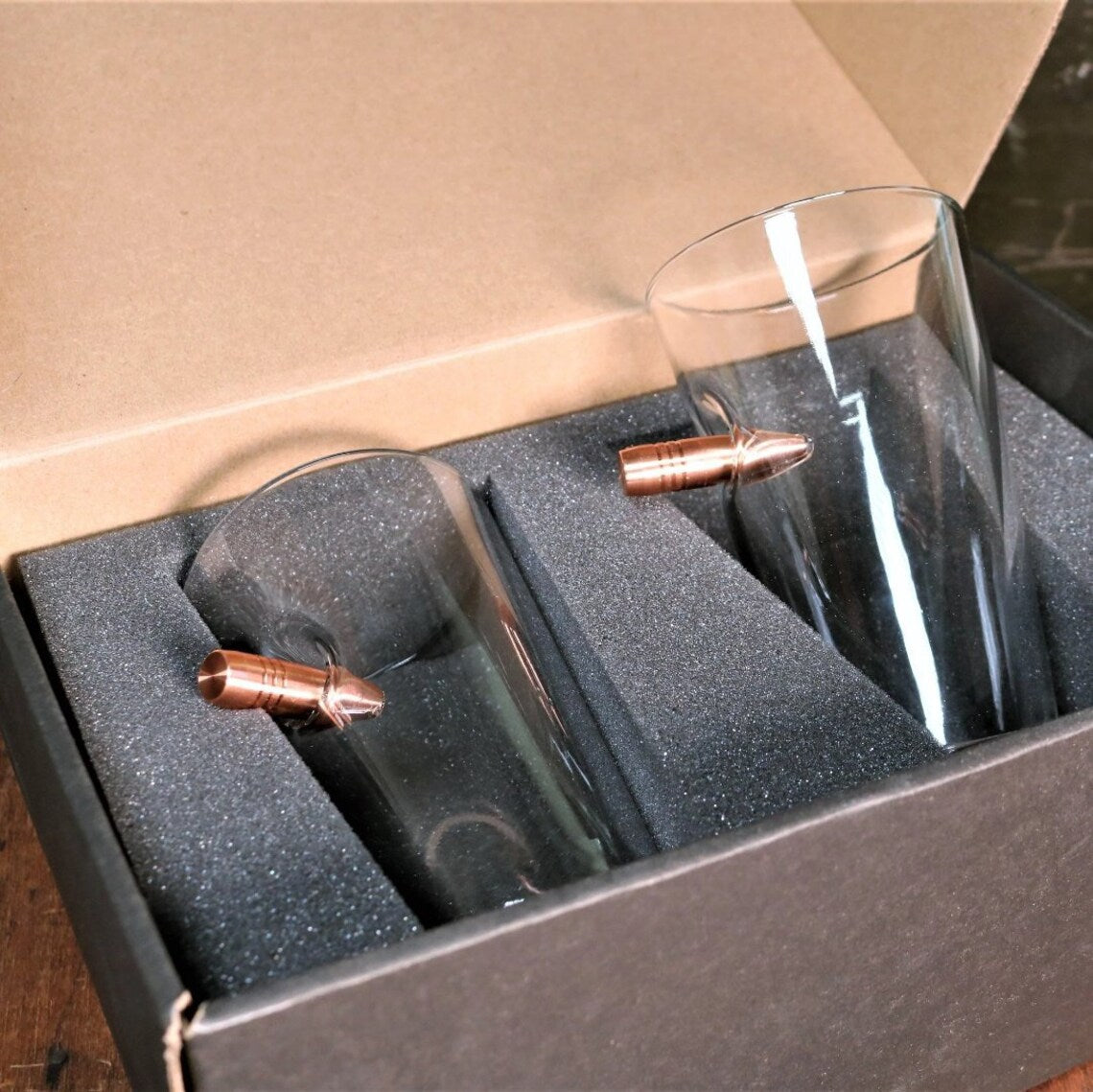 BenShot - .50 BMG "Bulletproof" Pint Glasses - GIFT SET OF 2
