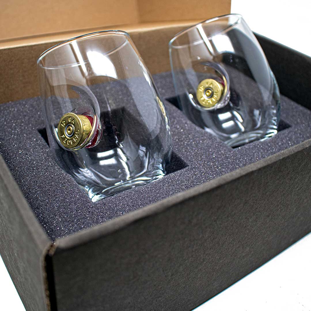 BenShot - Shotgun Shell Wine Glasses 15oz - GIFT SET OF 2