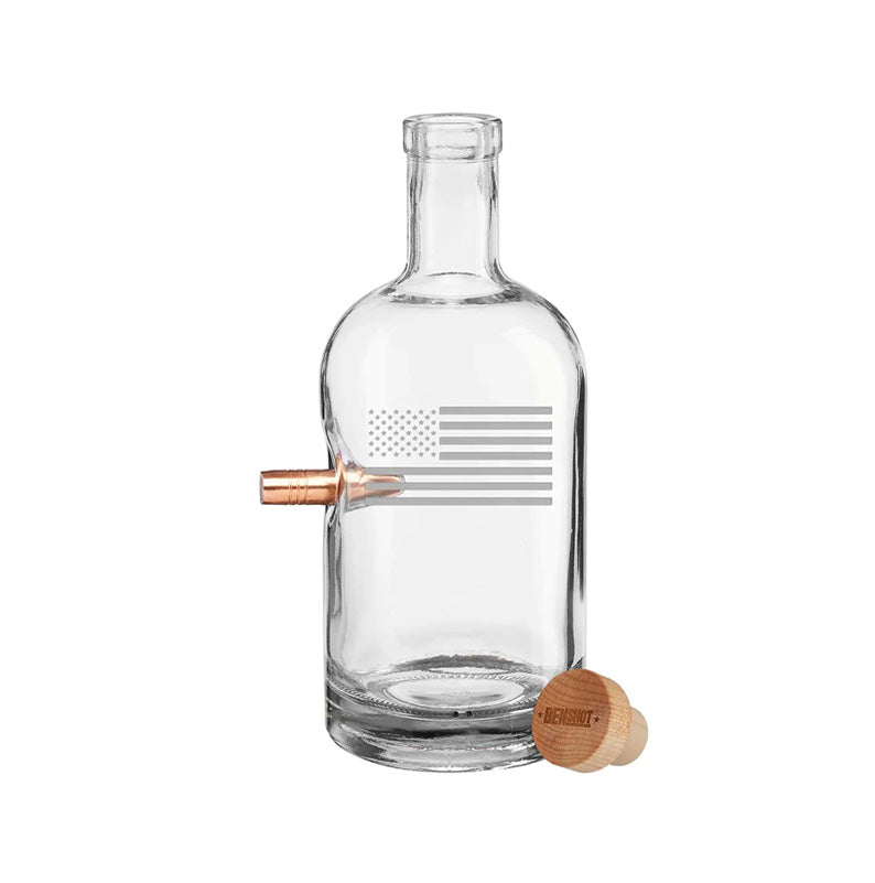 BenShot - .50 BMG "Bulletproof" American Flag Decanter - 750ml