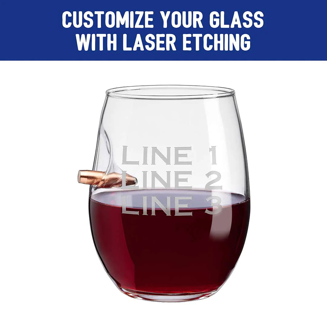 BenShot - "Bulletproof" Wine Glasses 15oz - GIFT SET OF 2