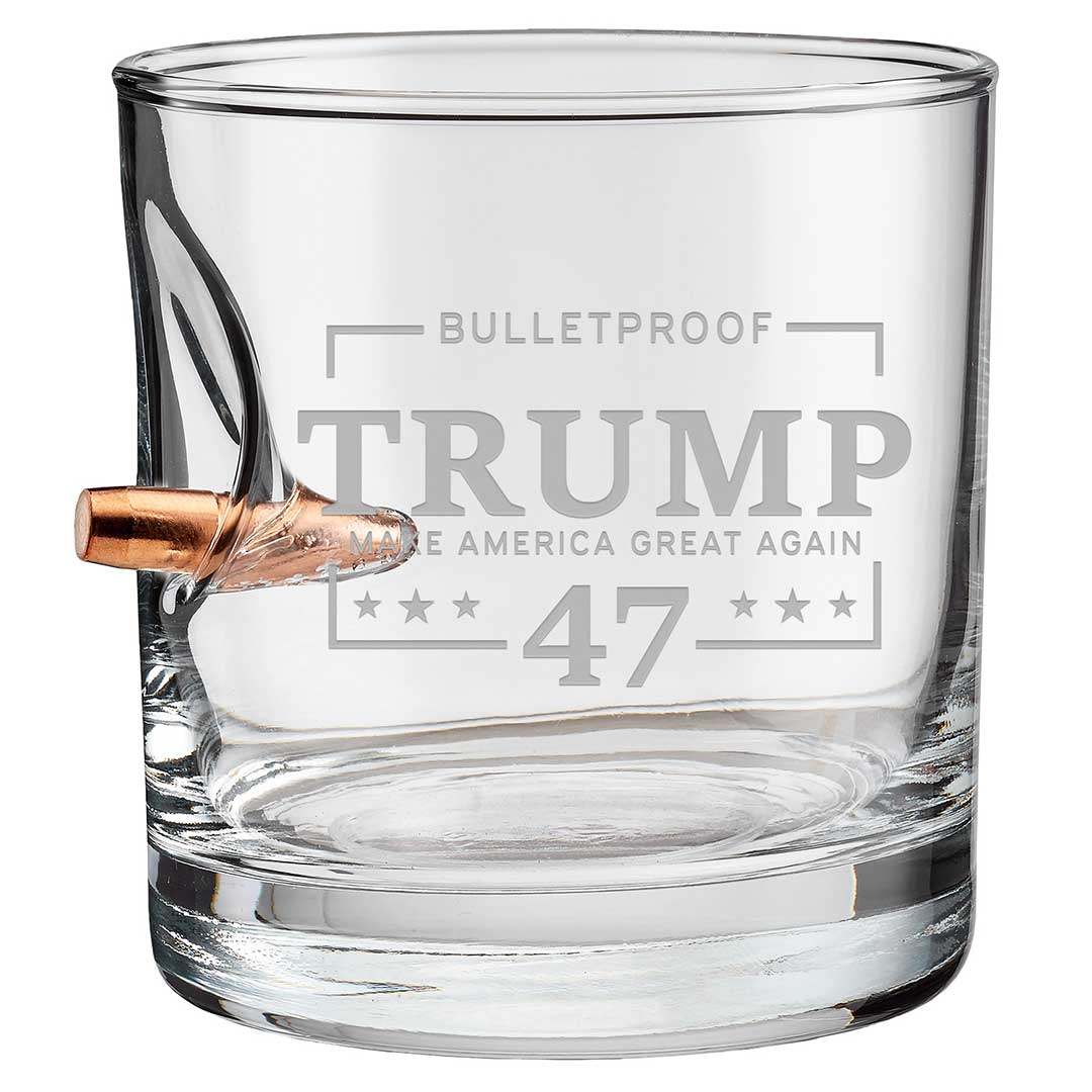 Bulletproof "Trump 47" - Make America Great Again Whiskey Glass