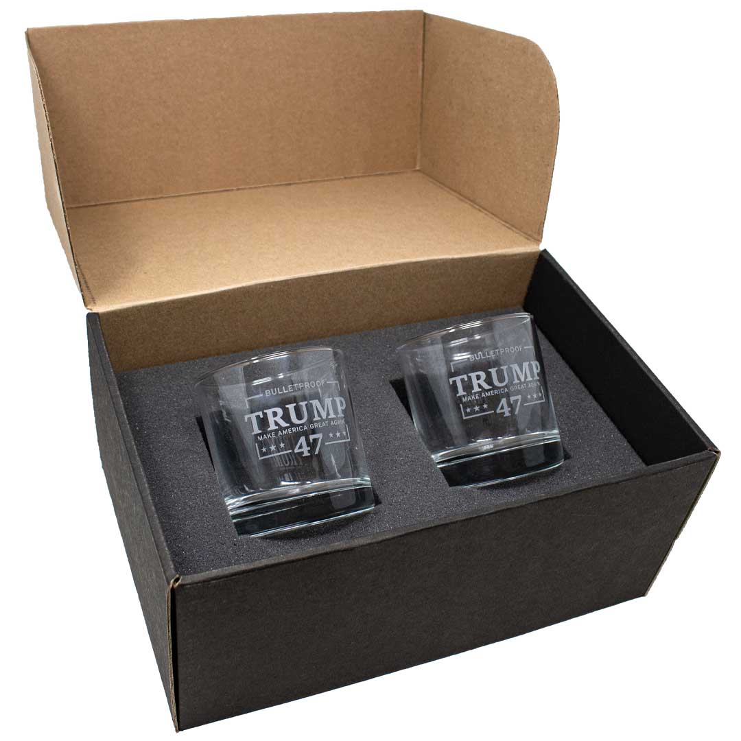 Bulletproof "Trump 47" - Make America Great Again Whiskey Glass
