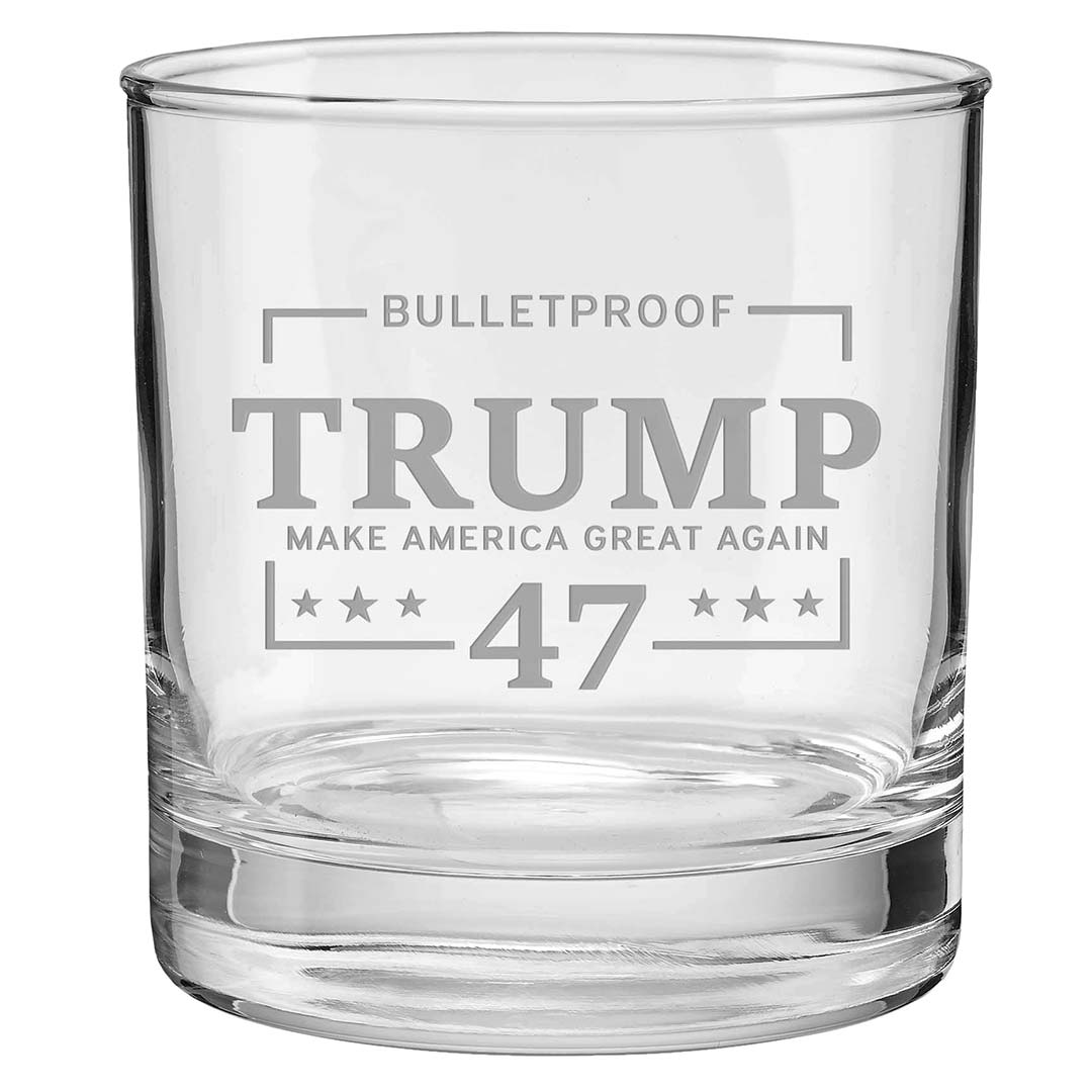 Bulletproof "Trump 47" - Make America Great Again Whiskey Glass