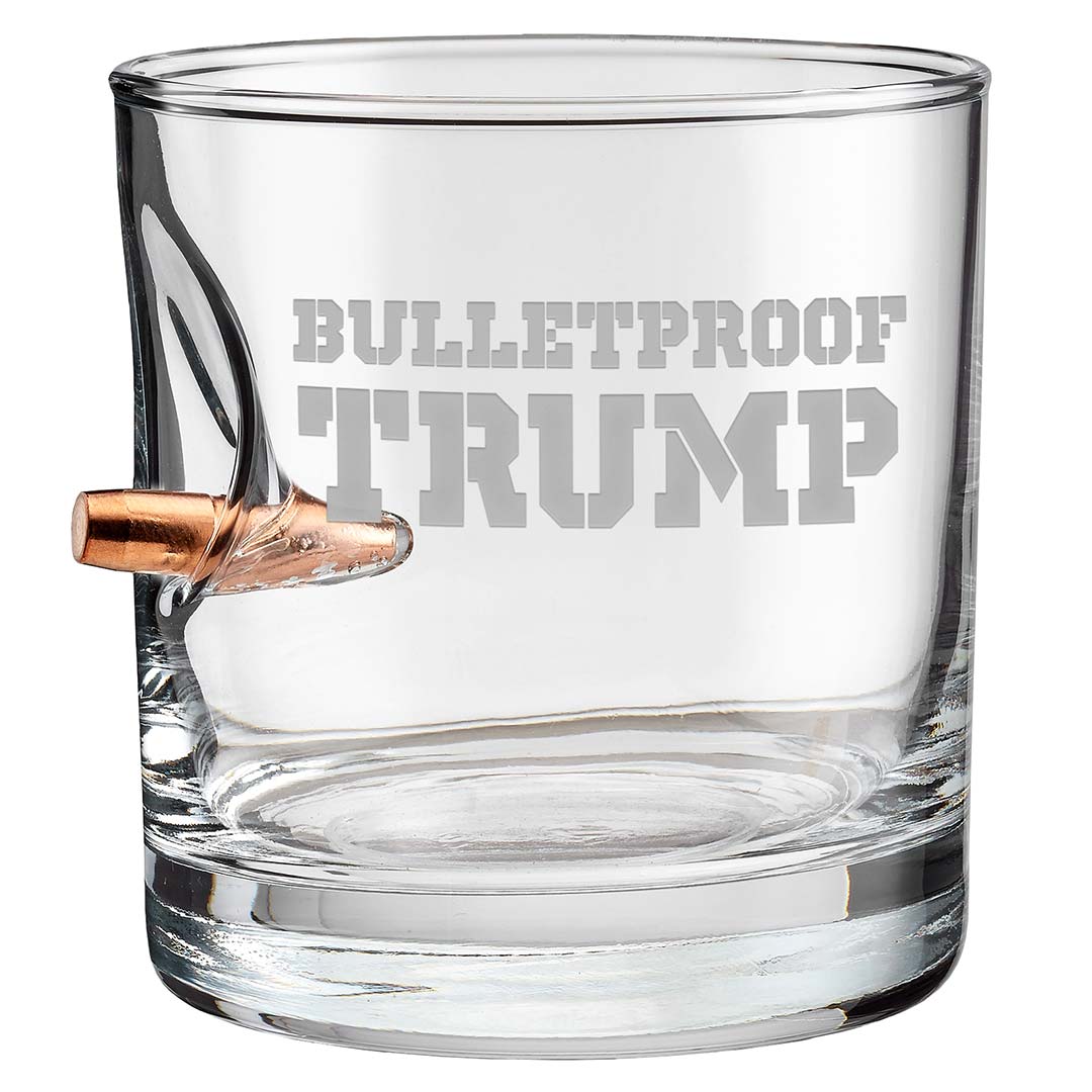 Bulletproof Trump Whiskey Glasses (4 Design Options)