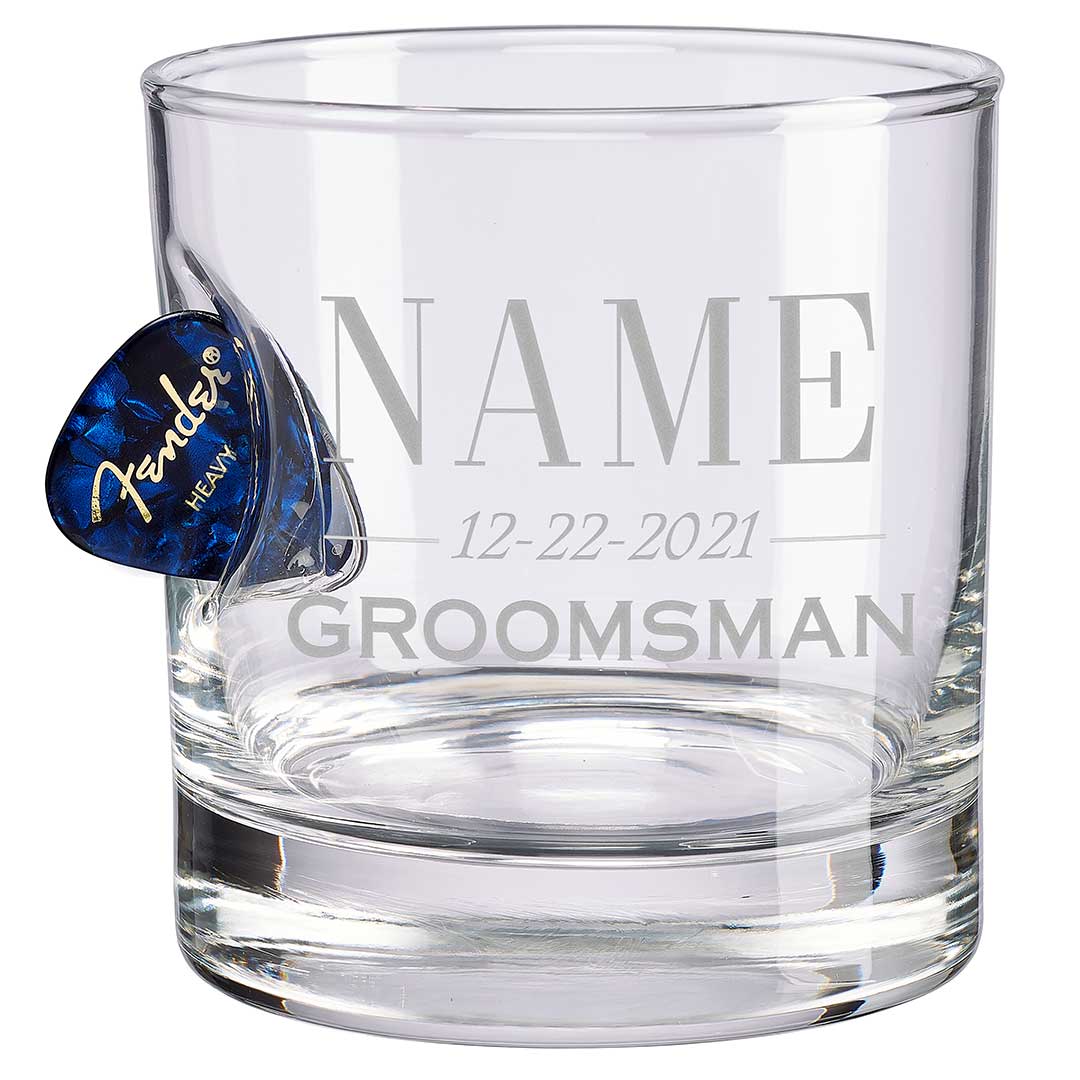 BenShot - Groomsman Etched Rocks Glass - 11oz