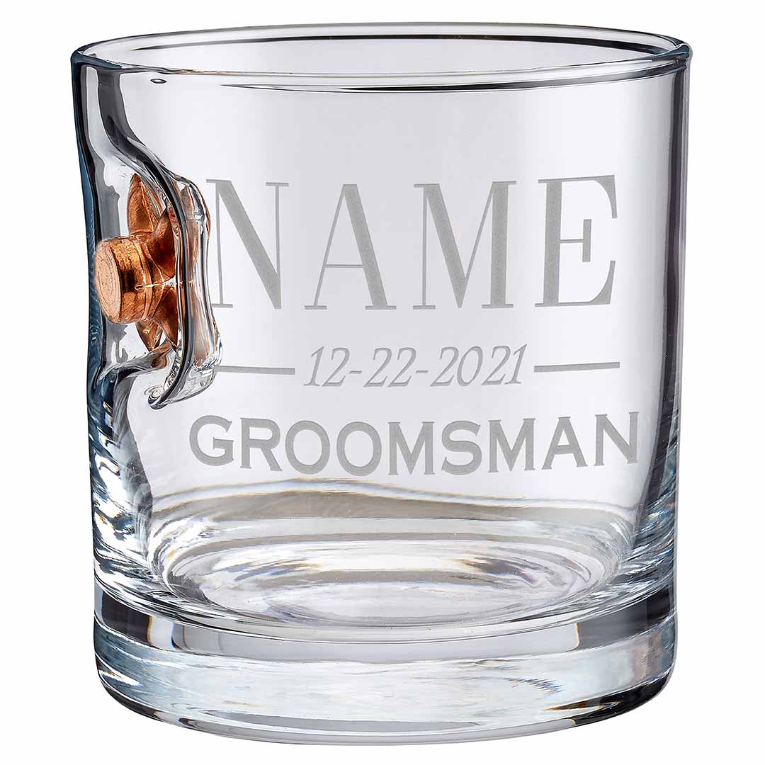 BenShot - Groomsman Etched Rocks Glass - 11oz