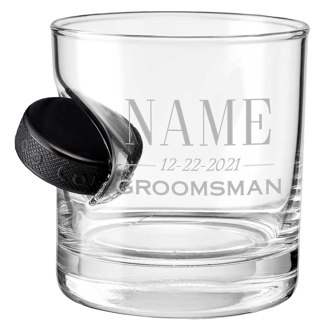 BenShot - Groomsman Etched Rocks Glass - 11oz