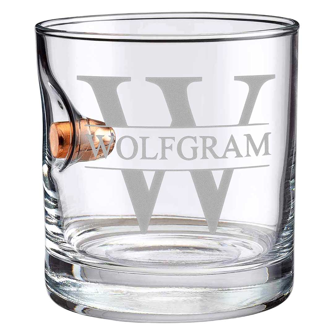 BenShot - Monogram Etched Rocks Glass - 11oz