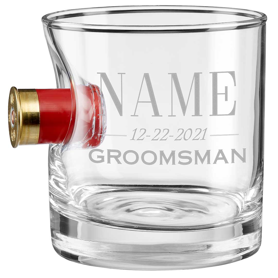 BenShot - Groomsman Etched Rocks Glass - 11oz