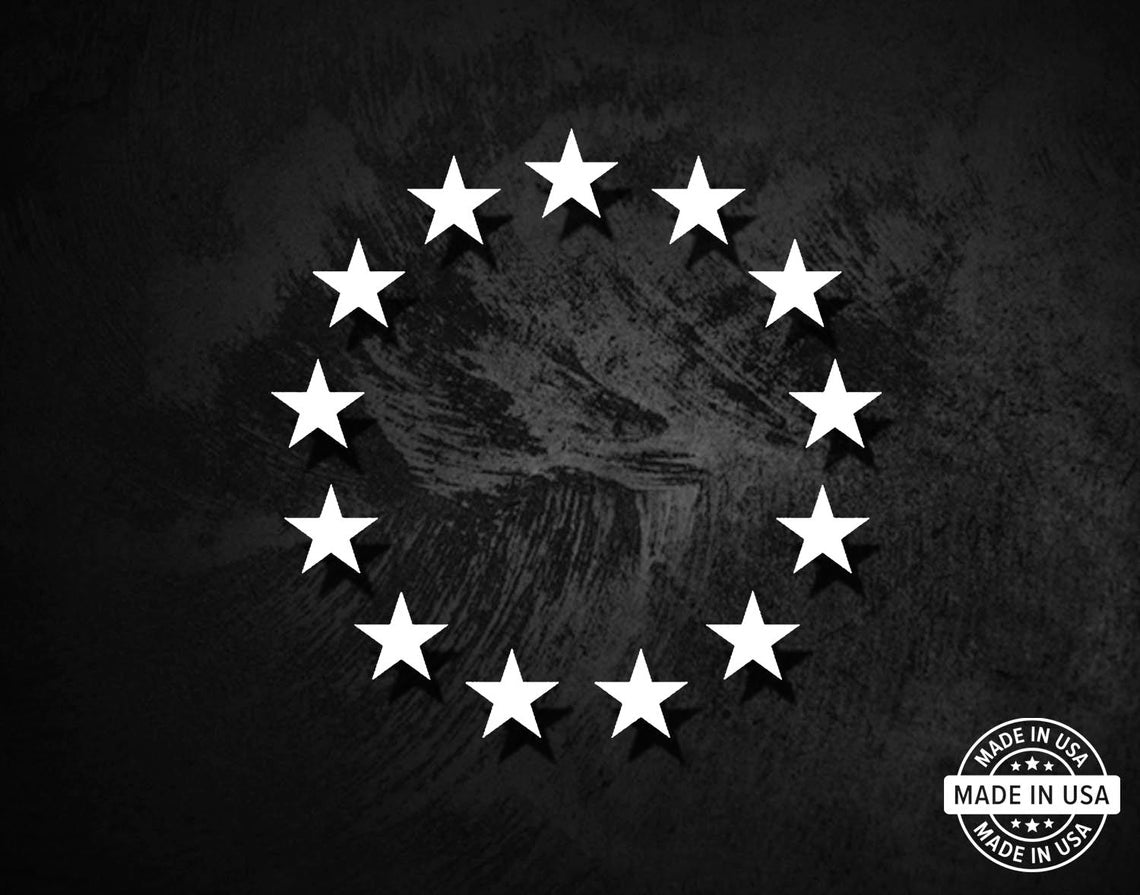 Betsy Ross 13 Stars Decal