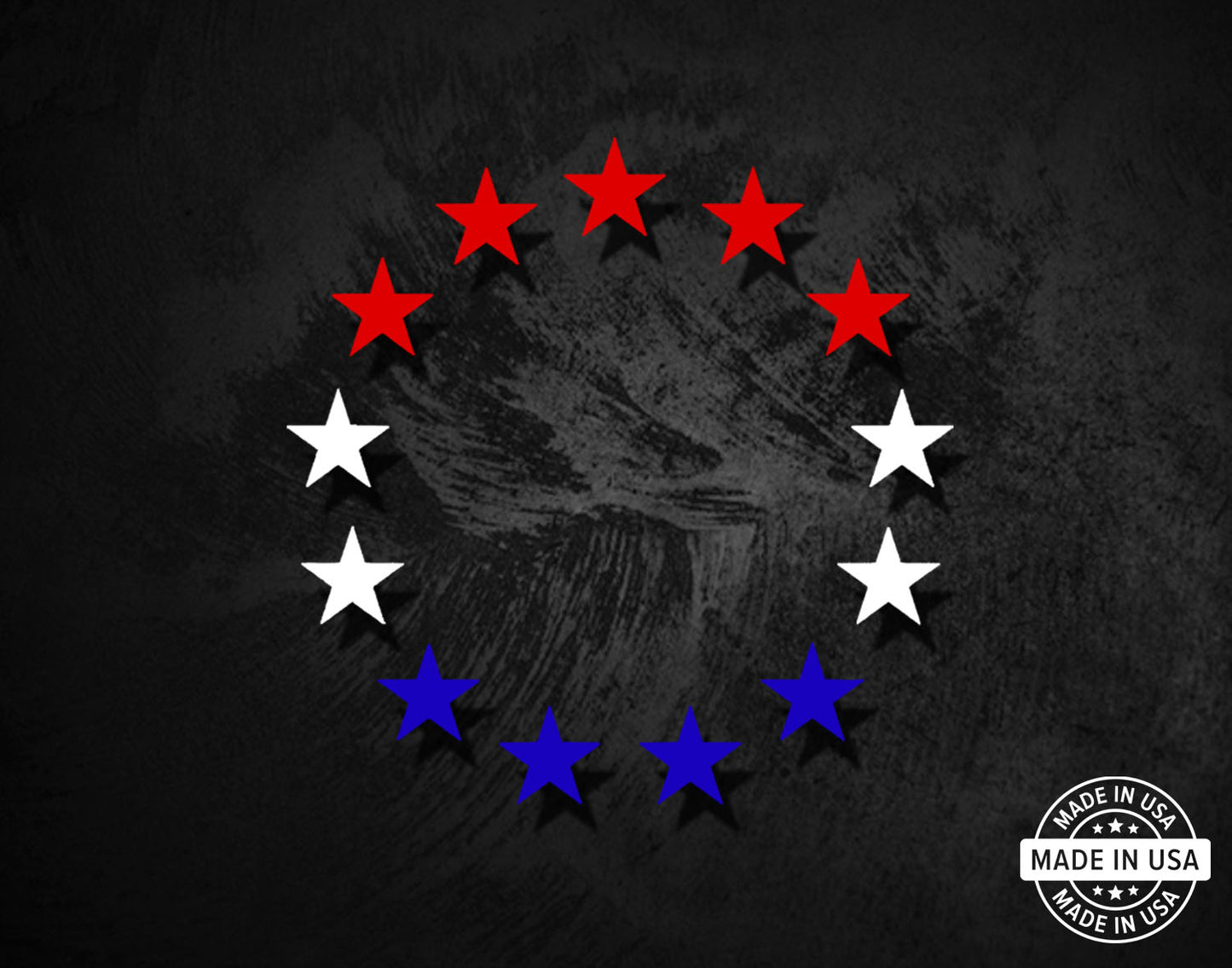 Betsy Ross 13 Stars - Red / White / Blue Decal