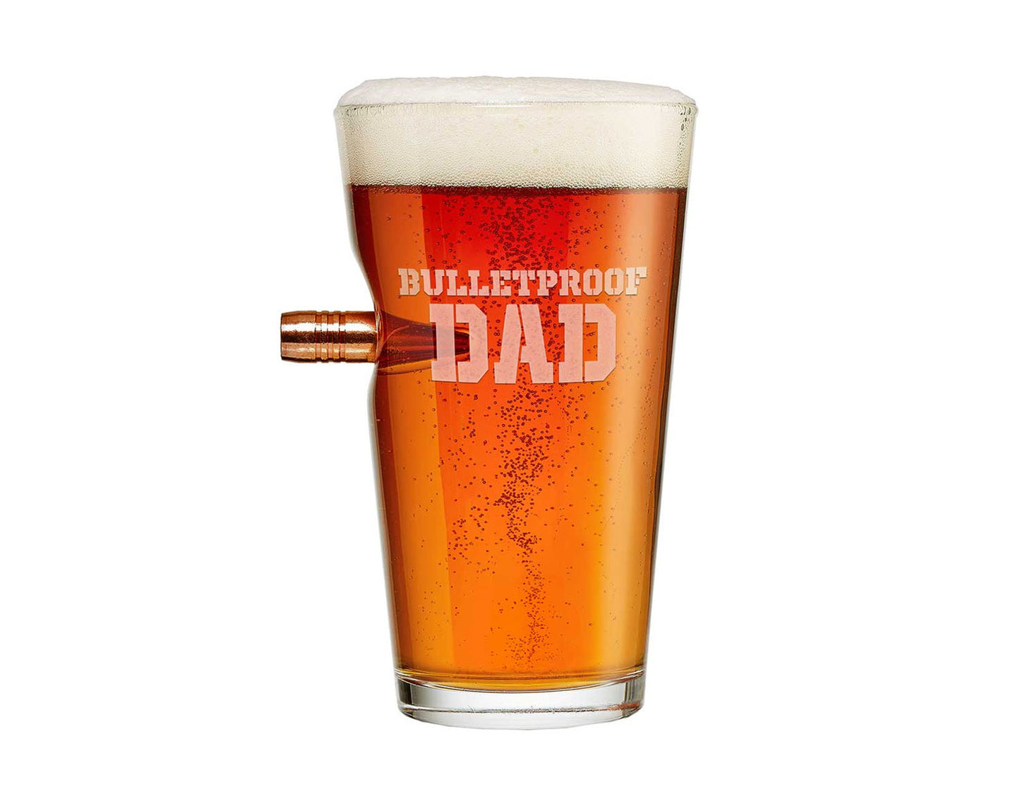 BenShot - "BULLETPROOD DAD" Pint Glass - 16oz