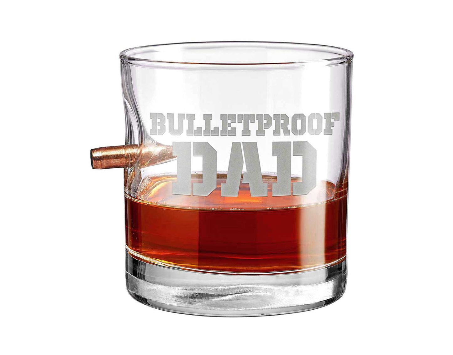 BenShot - "BULLETPROOD DAD" Rocks Glass - 11oz