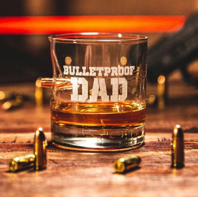 BenShot - "BULLETPROOD DAD" Rocks Glass - 11oz