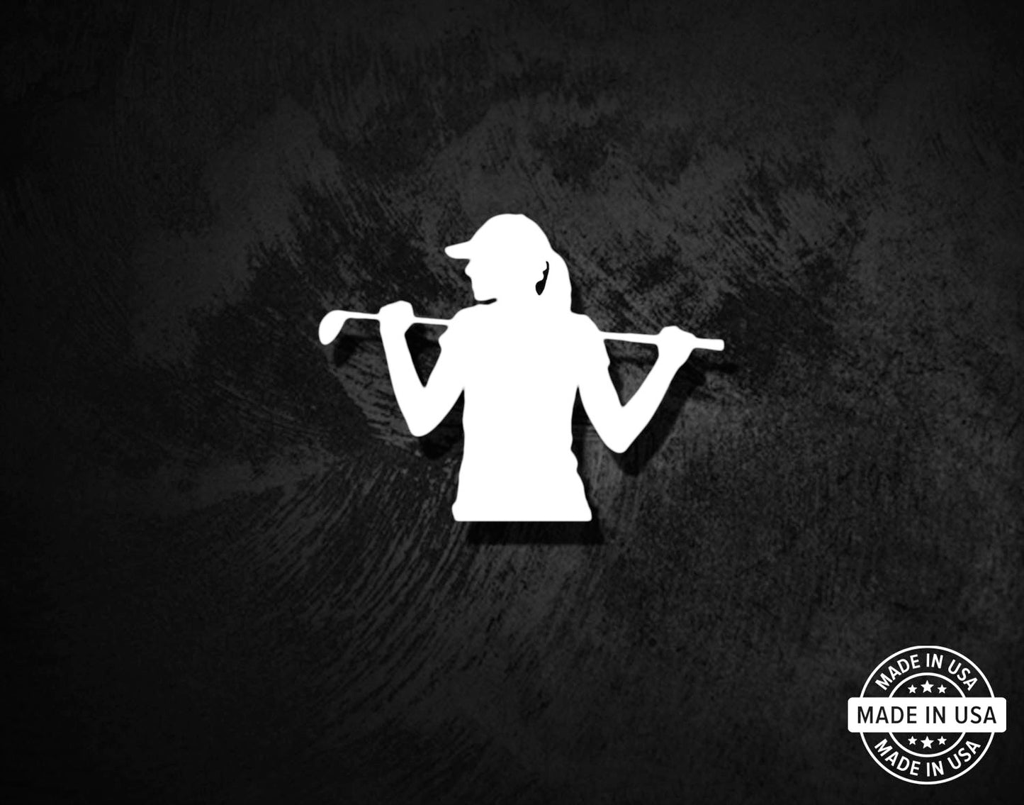 Female Golfer Decal