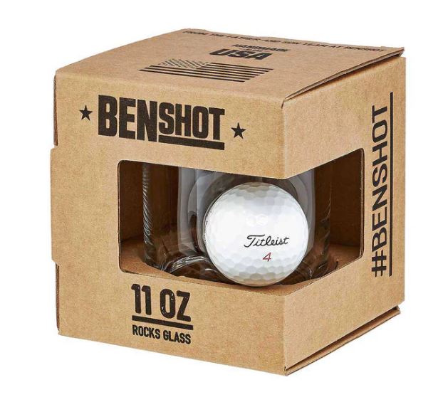 BenShot - "TALK BIRDIE TO ME" - Golf Ball Rocks Glass - 11oz