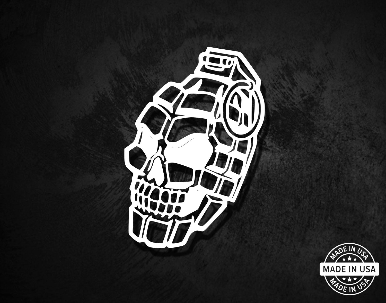 Grenade Skull Decal