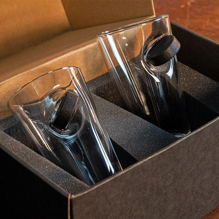 BenShot - Hockey Puck Pint Glasses - GIFT SET OF 2