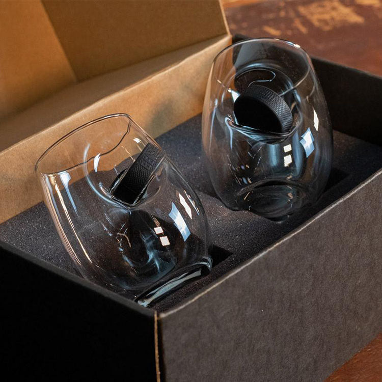 BenShot - Hockey Puck Wine Glasses - GIFT SET OF 2