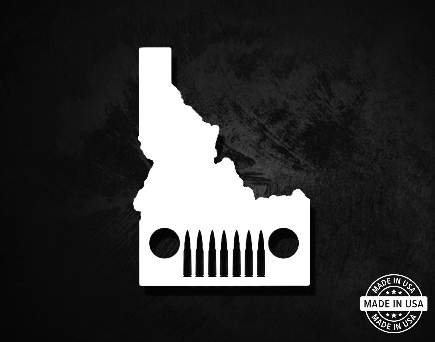 Idaho Jeep Grille Bullets Decal