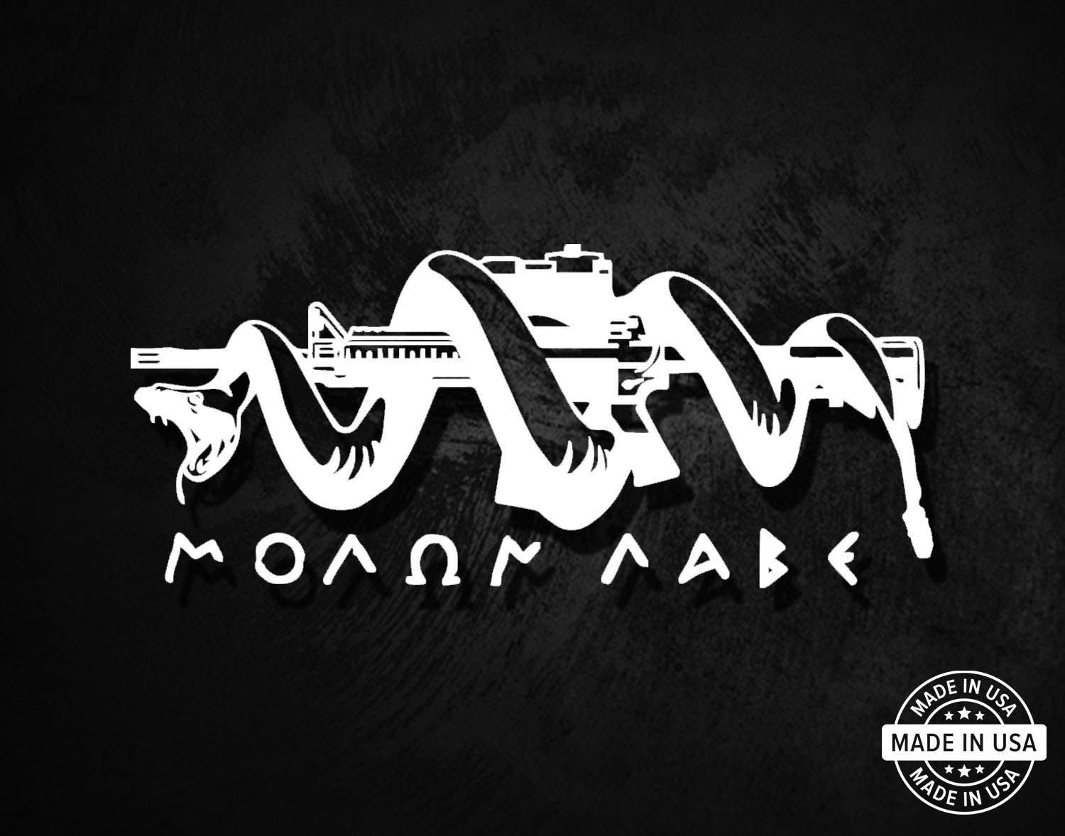 Molon Labe Snake Decal