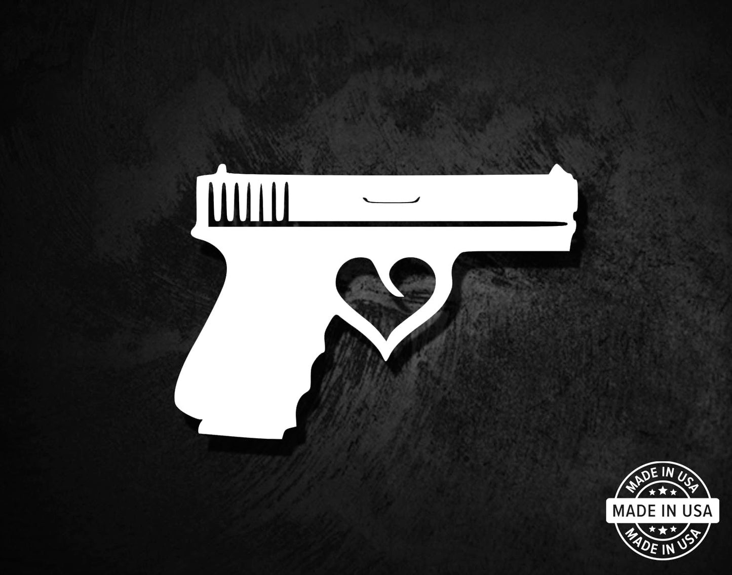 Pistol Heart Decal