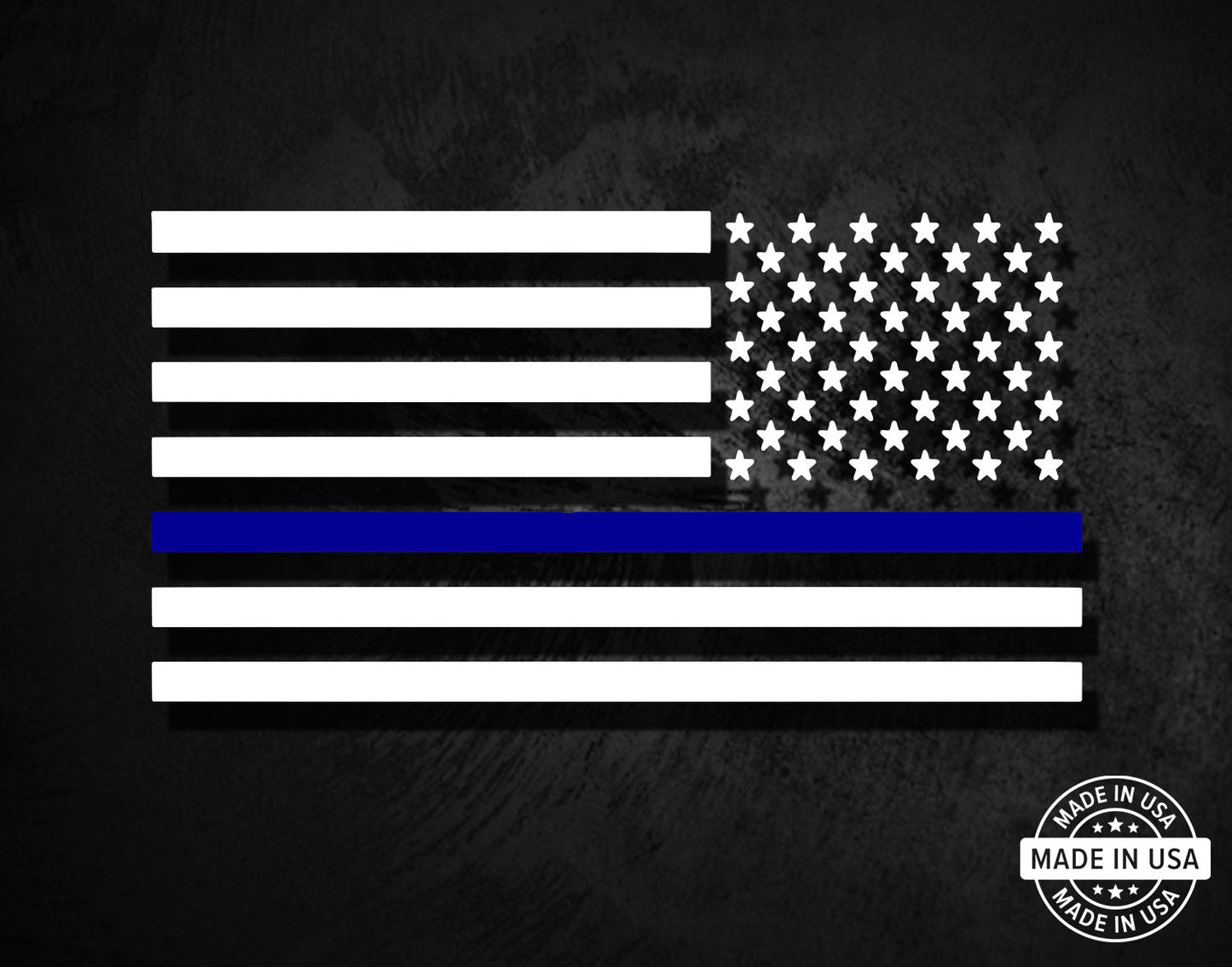 Thin Blue Line (Reversed) Flag Decal