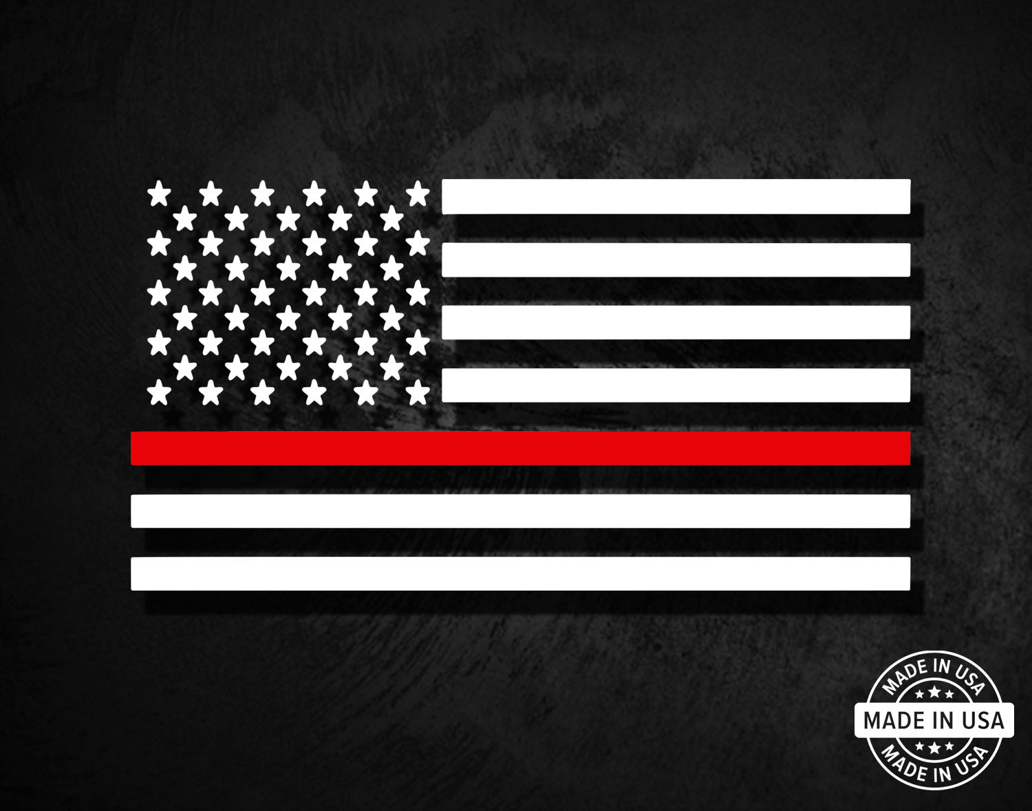 Thin Red Line Flag Decal