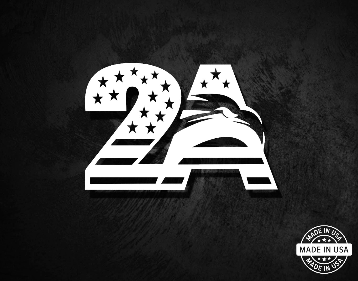 2A - Eagle American Flag Decal