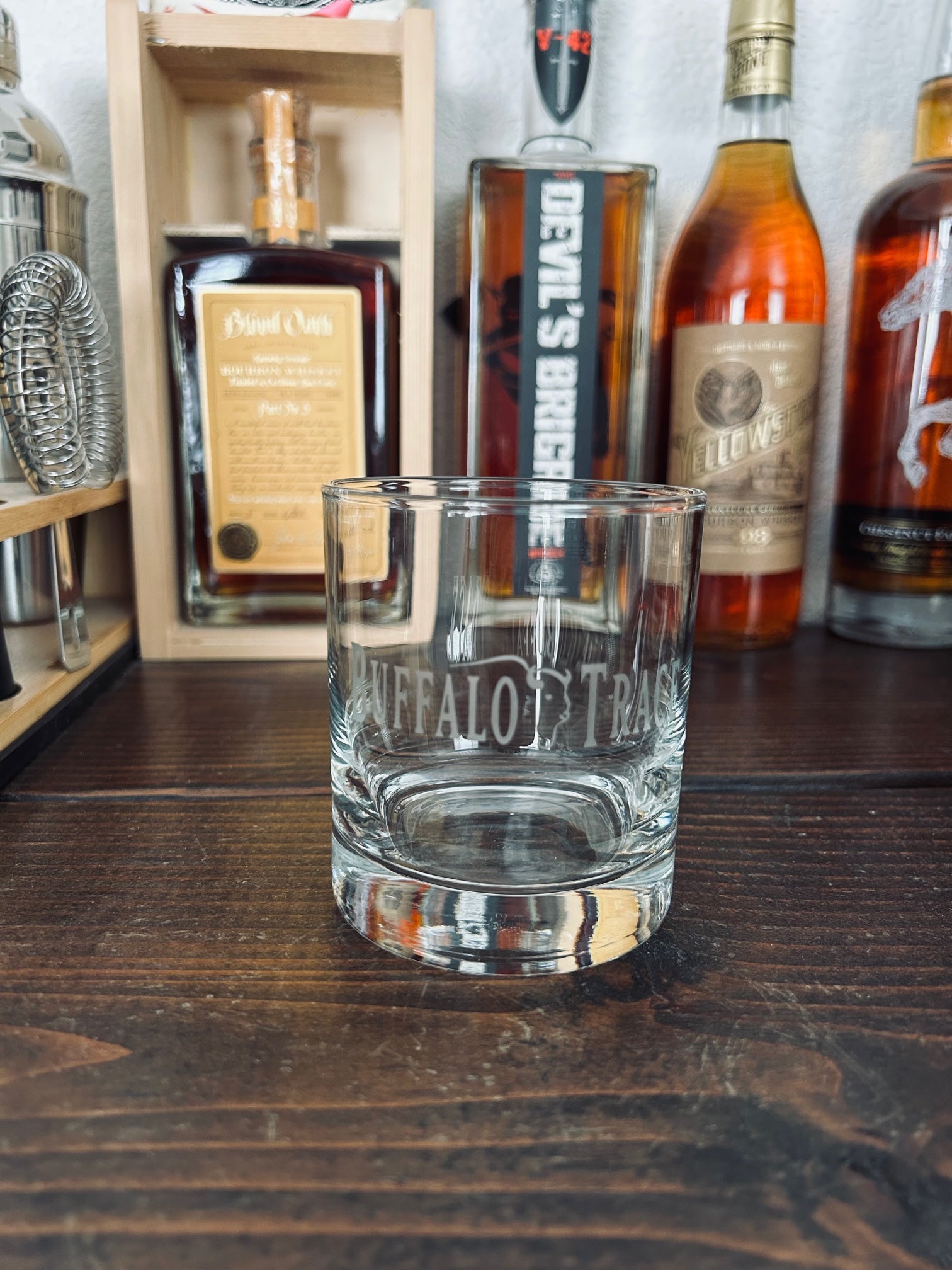 Buffalo Trace Kentucky Straight Bourbon Whiskey Rocks Glass - 11oz