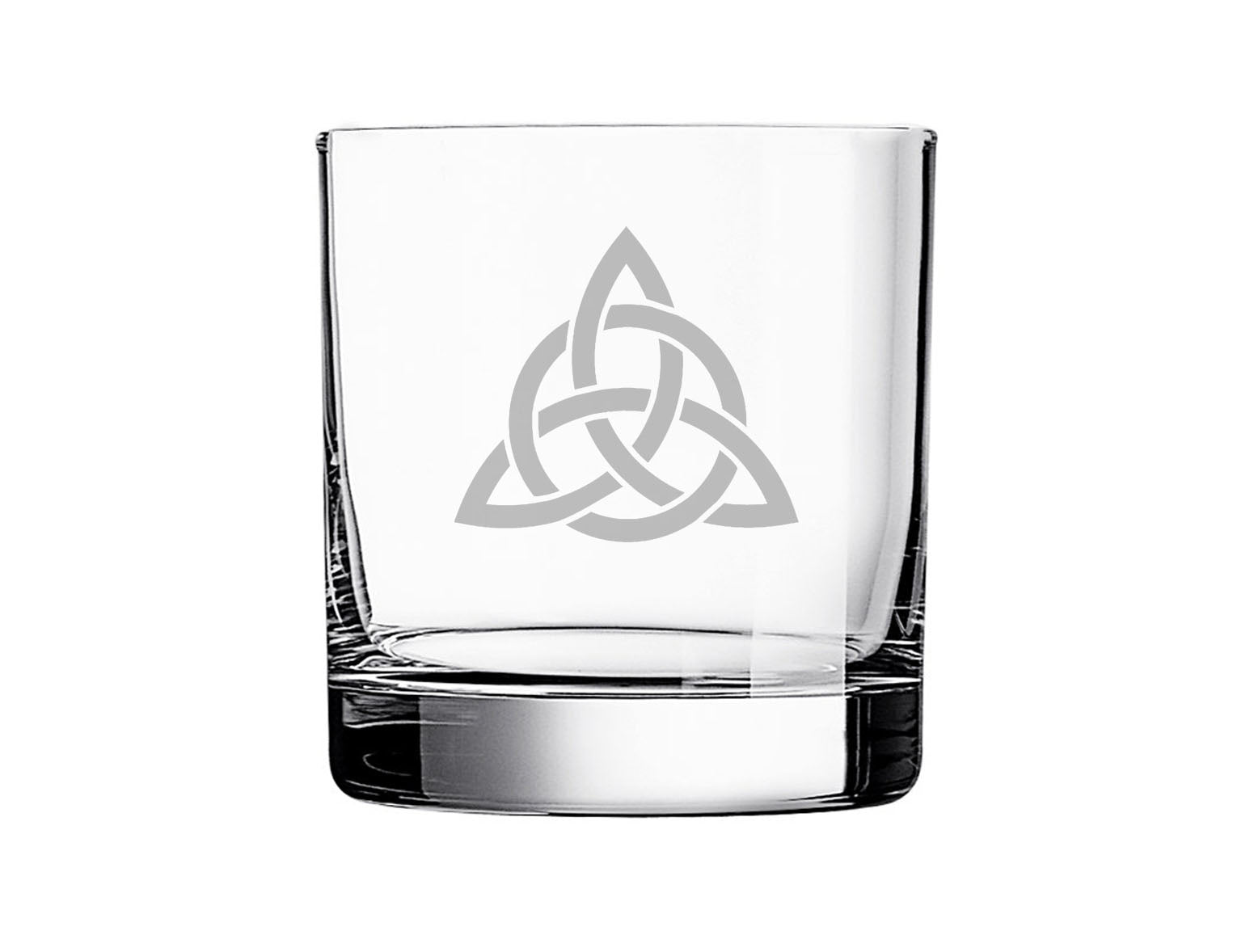 Celtic Trinity Knot Whiskey Rocks Glass 11oz