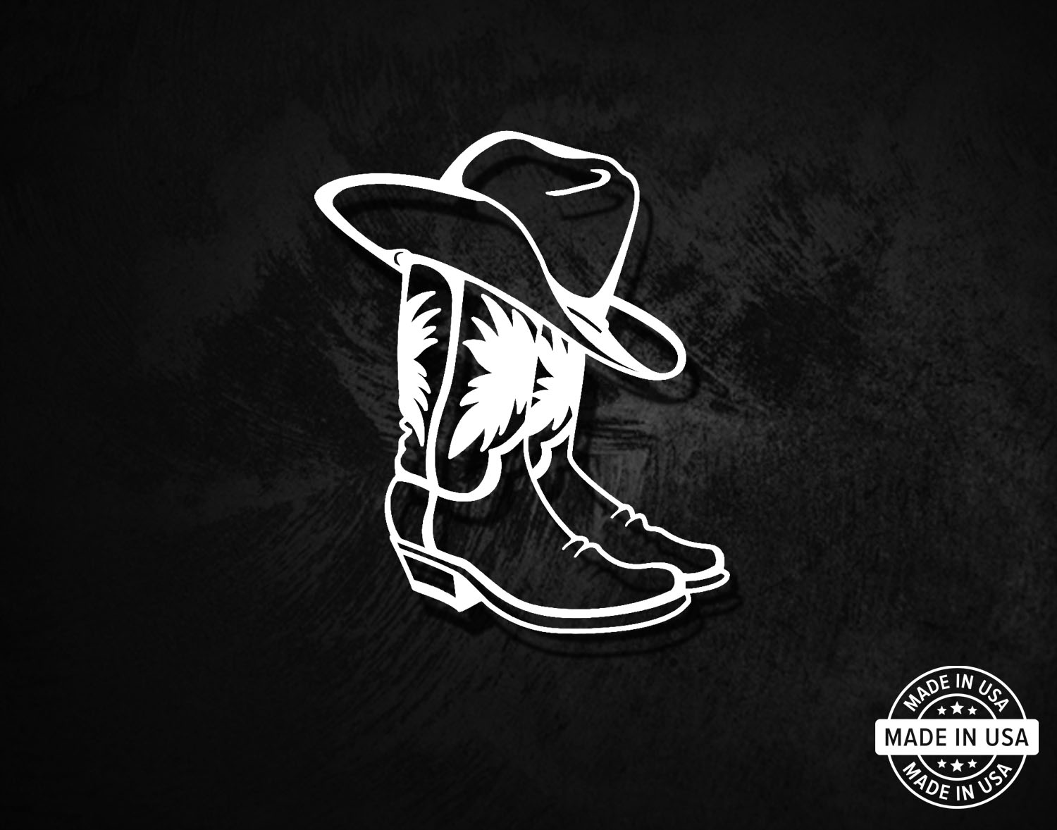 Cowboy Boots & Hat Decal