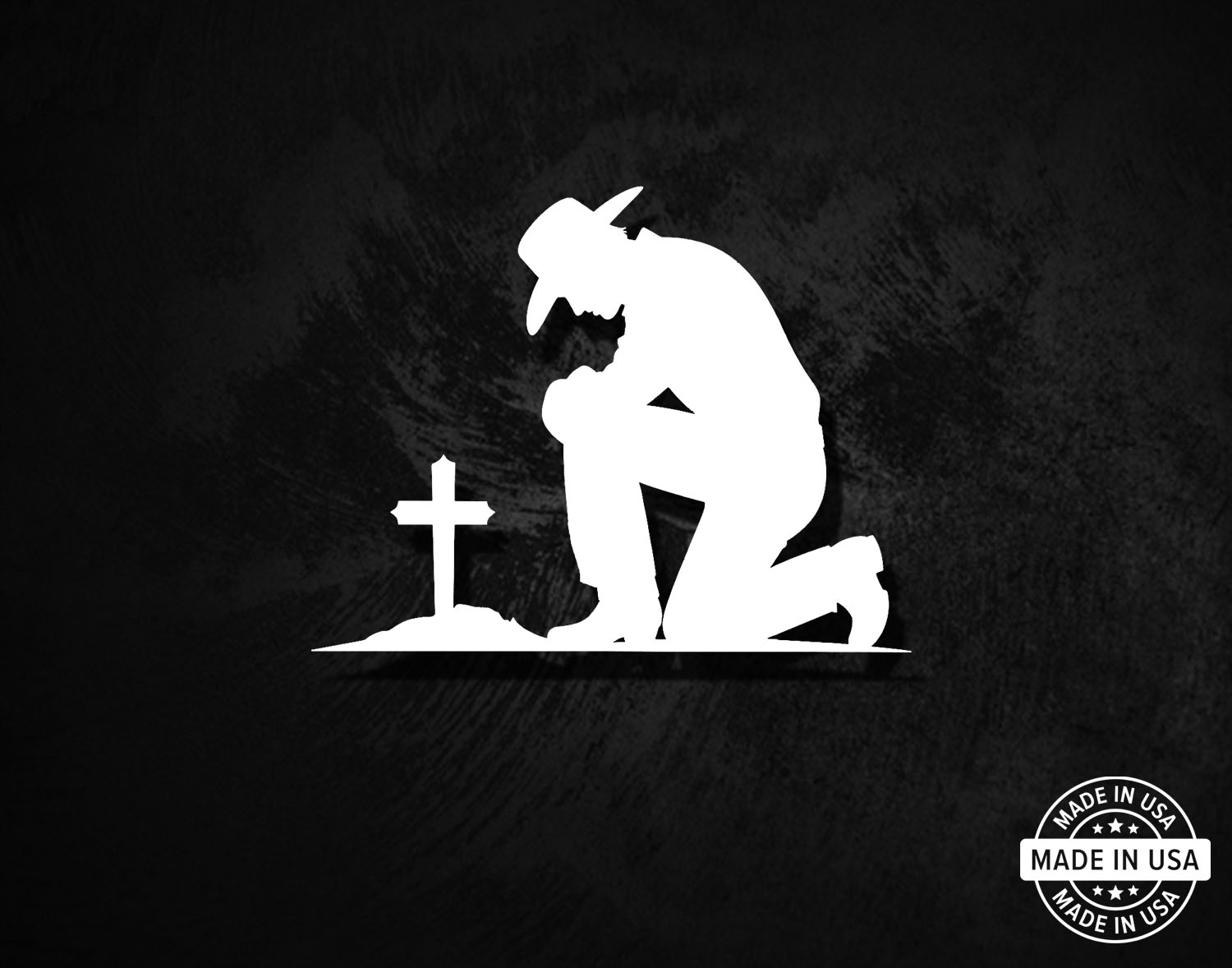Cowboy Praying Decal