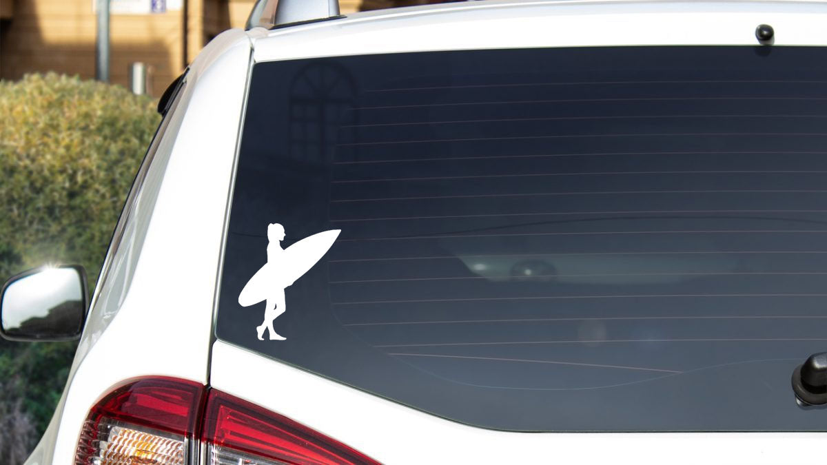 Female Surfer Decal