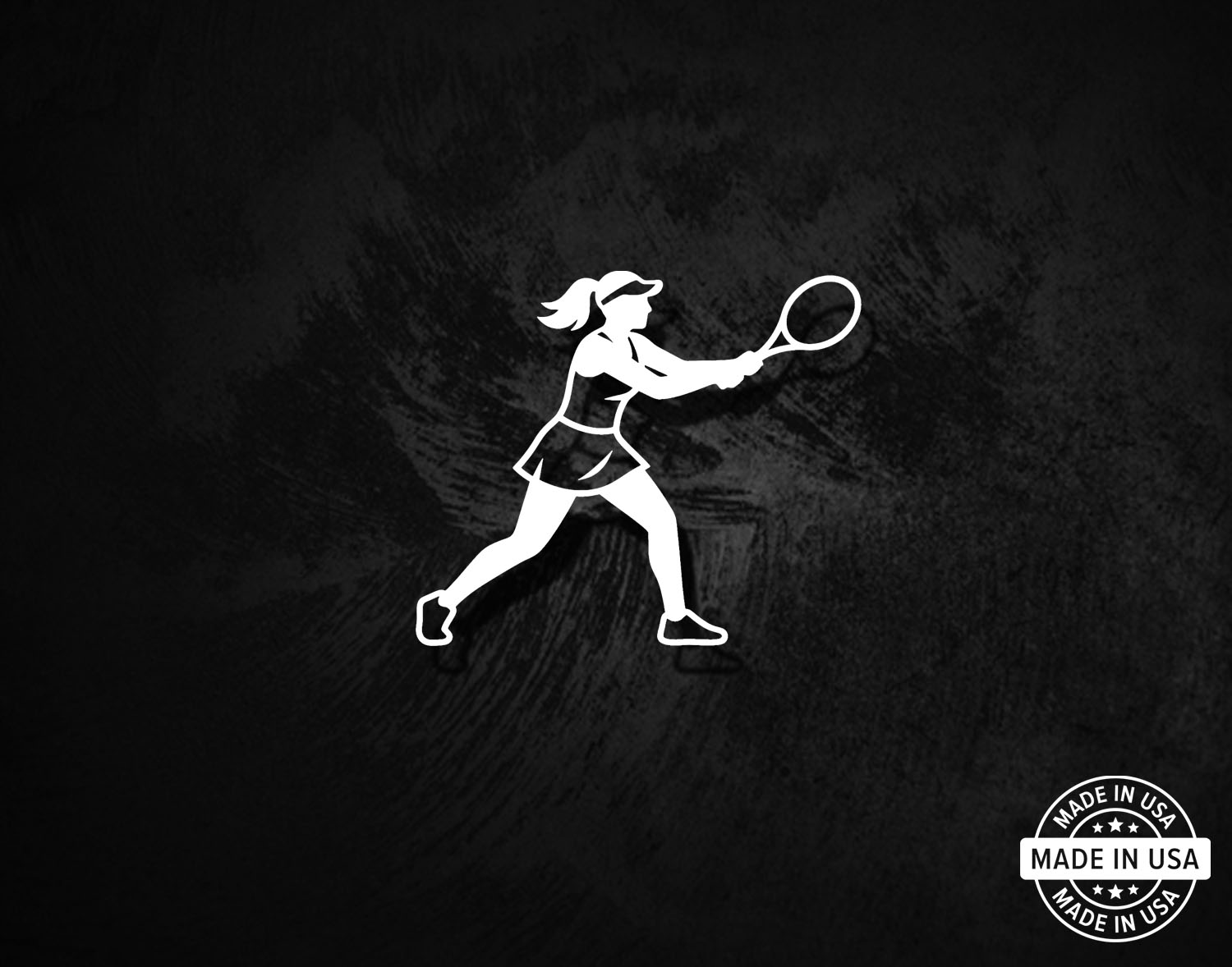 Female Tennis Player Decal