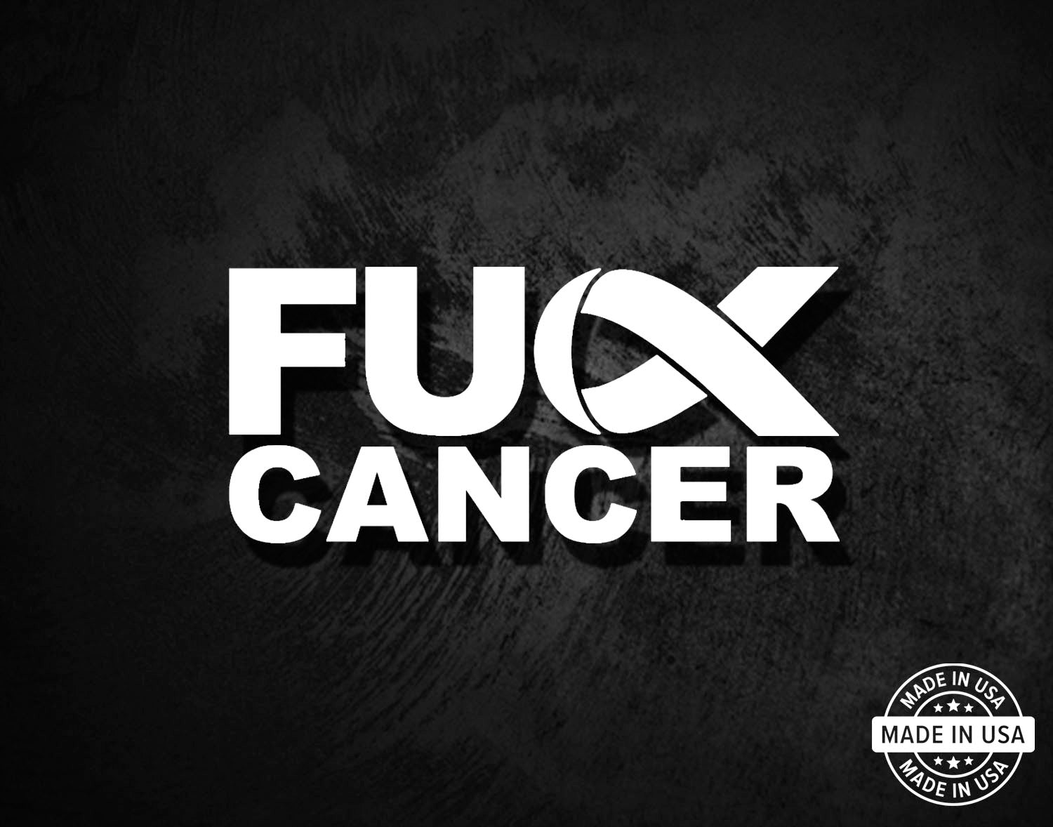 Fuck Cancer Ribbon Decal