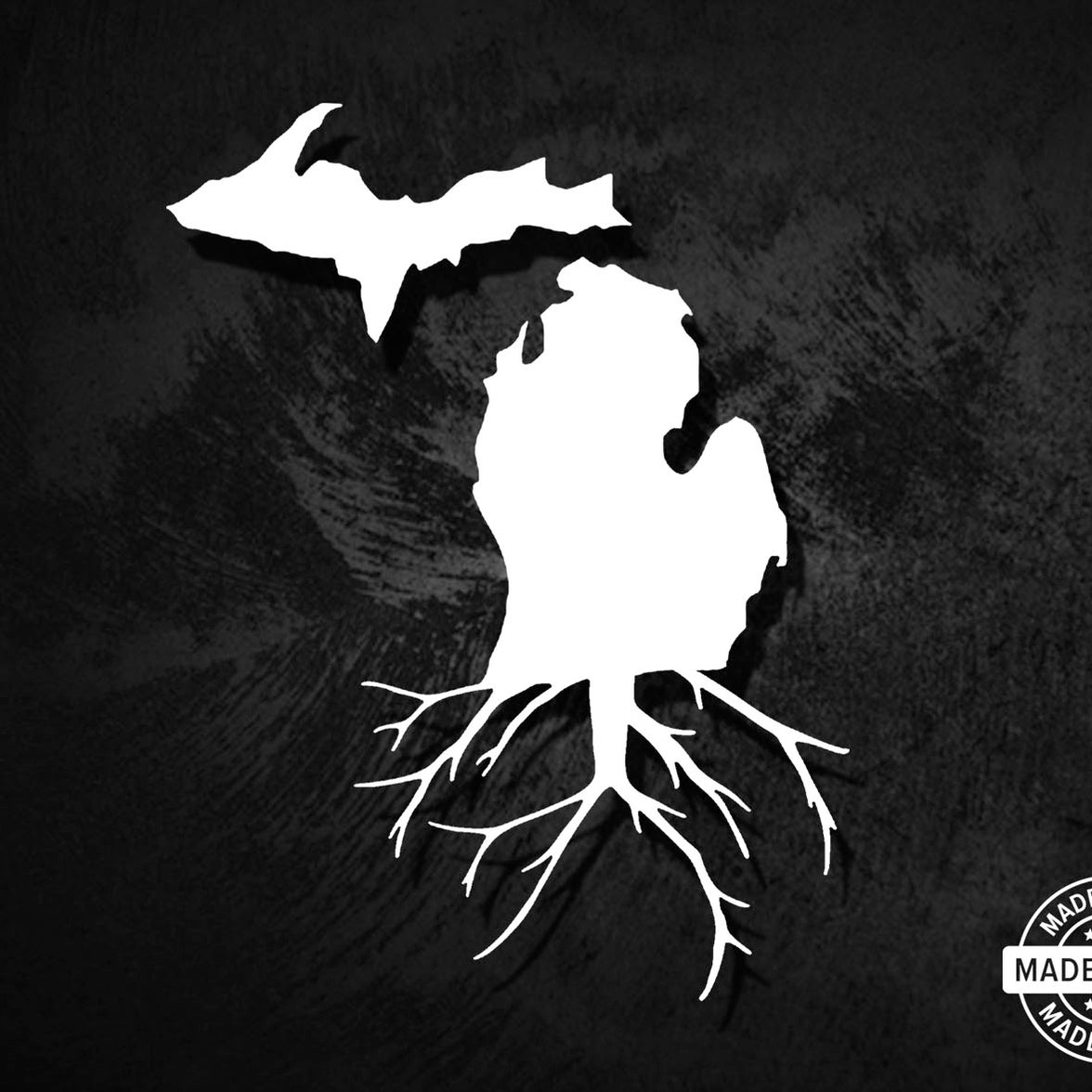 Michigan Roots Vector Michigan State Roots Decal - American Die-Cut Decals