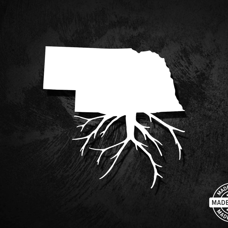 Nebraska State Roots Decal - American Die-Cut Decals