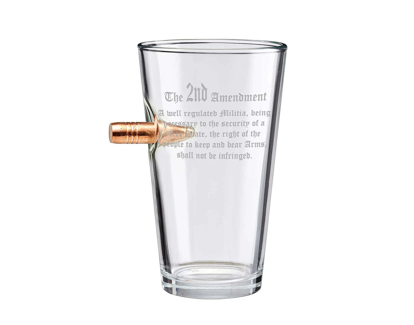 BenShot - "Bulletproof" 2nd Amendment Pint Glass - 16oz