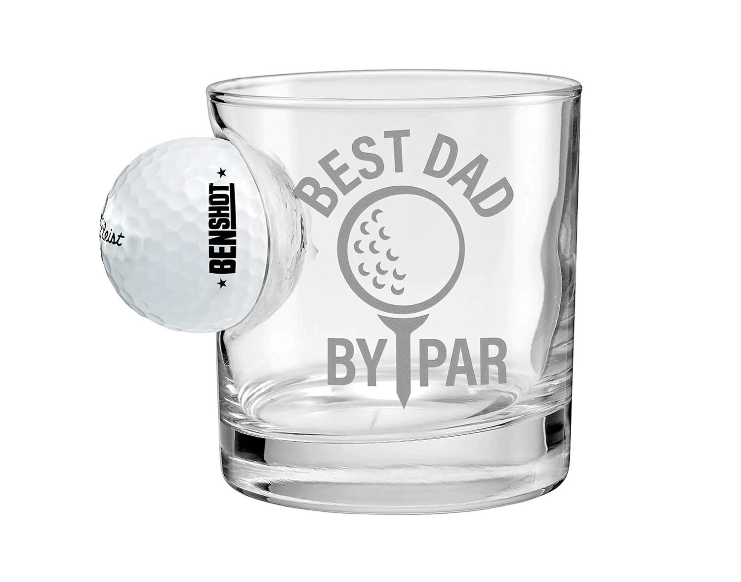 Best Day By Par Golf Ball Rocks Glass