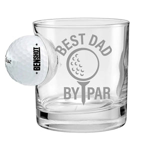 Best Day By Par Golf Ball Rocks Glass