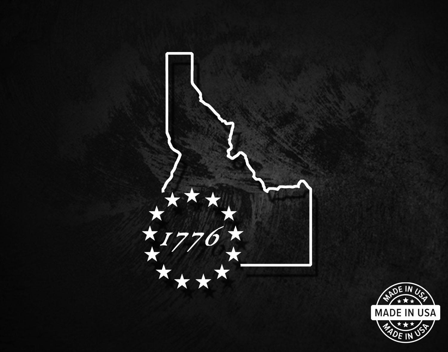 Idaho State Outline - Betsy Ross 1776 Decal
