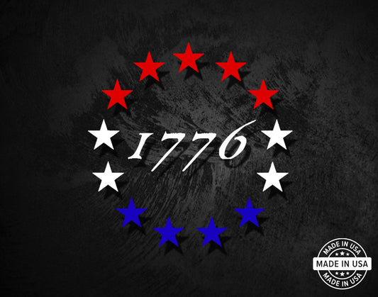 Betsy Ross 1776 - Red / White / Blue Decal